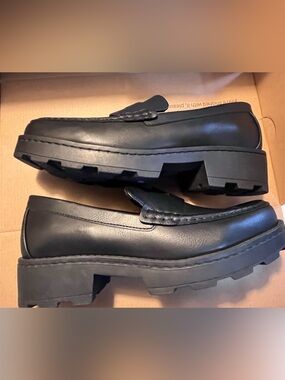 b.o.c. Black Chunky Lug Sole Women’s Slip-On Loafers